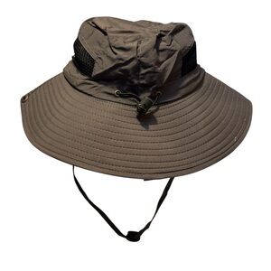 NWT Bucket Hat Happon Urban Charcoal Grey Foldable Fishing Wide Rim Sun